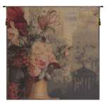 Kiosk and Flowers European Tapestry Wall hanging