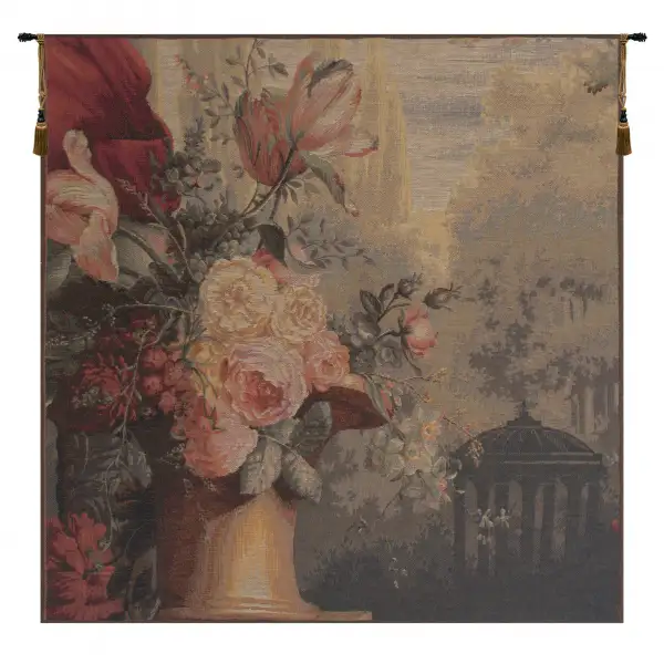 Kiosk and Flowers French Wall Tapestry