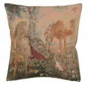 Cheval Drape I Cushion - 19 in. x 19 in. Wool/cotton/others by Jean-Baptiste Huet