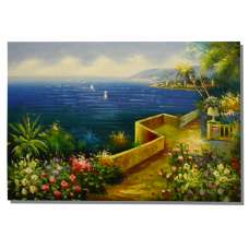 Villa View Canvas Oil Painting