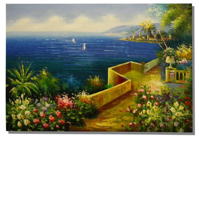 Villa View Canvas Oil Painting