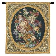 Frame of Flowers European Tapestry Wall Hanging