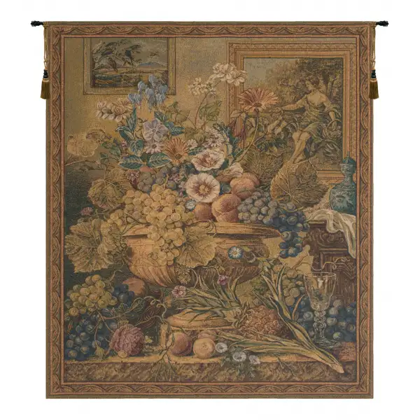 Bouquet and Frames Belgian Wall Tapestry
