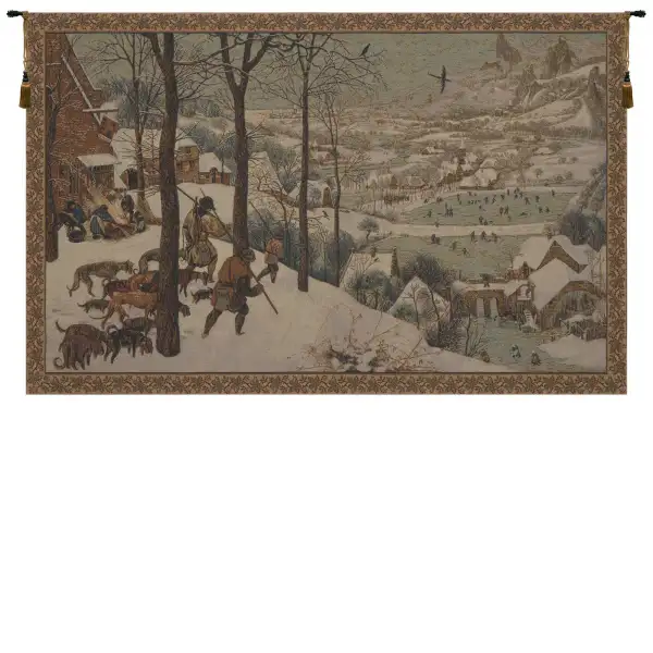 Hunters in the Snow Belgian Wall Tapestry