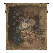 Frame of Flowers I Belgian Tapestry Wall Hanging
