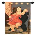 Botero Rosso I European Tapestry Wall Hanging
