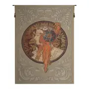 Rousse Byzantine Belgian Tapestry Wall Hanging - 38 in. x 56 in. Cotton/Viscose/Polyester by Alphonse Mucha