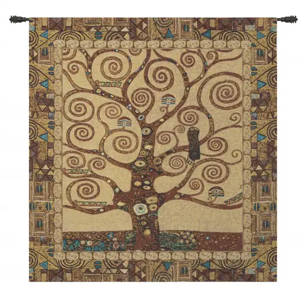Stoclet Tree by Klimt Belgian Tapestry Wall Hanging
