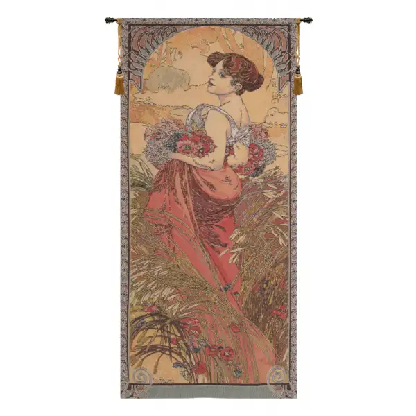 Mucha Summer I Belgian Tapestry Wall Hanging