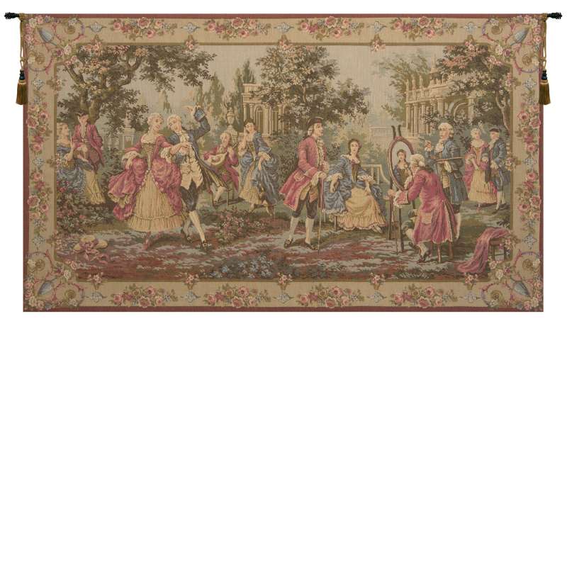Society in the Park Right European Tapestry Wall Hanging