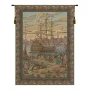 The Galleon I Italian Tapestry - 34 in. x 45 in. Cotton/Viscose/Polyester by Francesco Guardi