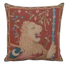 Le Lion Medieval  Decorative Tapestry Pillow