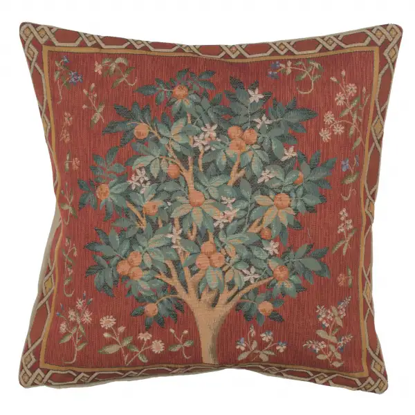 Charlotte Home Furnishing Inc. France Cushion Cover - 19 in. x 19 in. William Morris | Orange Tree Large Cushion