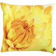 Close up on Light Yellow Dahlias French Couch Cushion