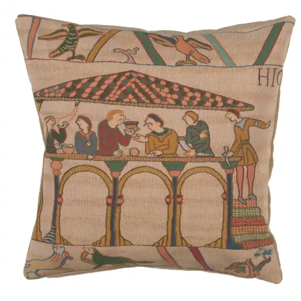 Charlotte Home Furnishing Inc. France Cushion Cover - 19 in. x 19 in. | Bayeux Le Repas Cushion