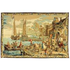 LArrivee Au Port French Tapestry Wall Hanging