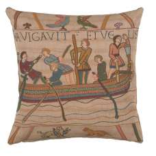 Bayeux L'Embarquement Decorative Tapestry Pillow