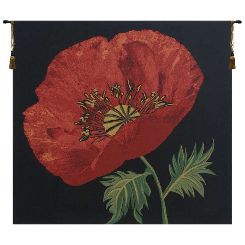 Poppy Red European Tapestry Wall Hanging
