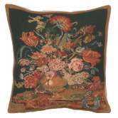 Flora Cotta Black II Belgian Cushion Cover