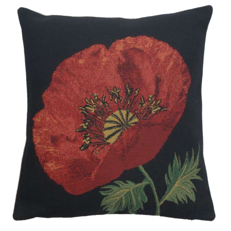 Poppy Red I Belgian Cushion Cover