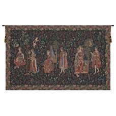 Courtly Scene Galanteries Belgian Tapestry
