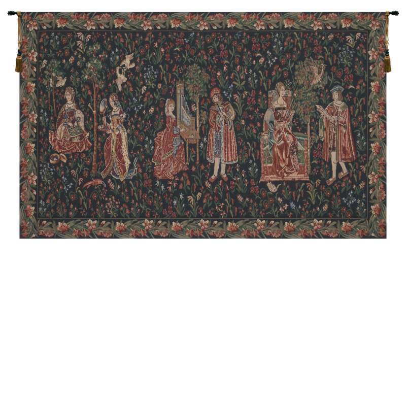 Courtly Scene Galanteries Belgian Tapestry