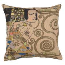 L'Attente - Klimt Jour Decorative Tapestry Pillow