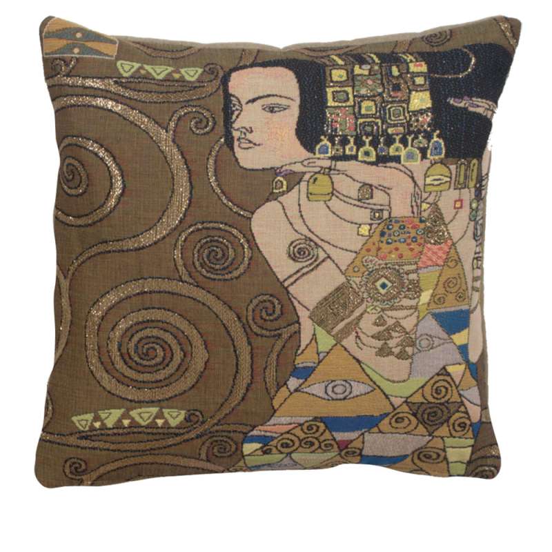 Klimt Nuit - L'Attente Decorative Tapestry Pillow