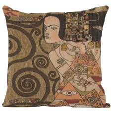 Klimt Or - L'Attente Decorative Tapestry Pillow