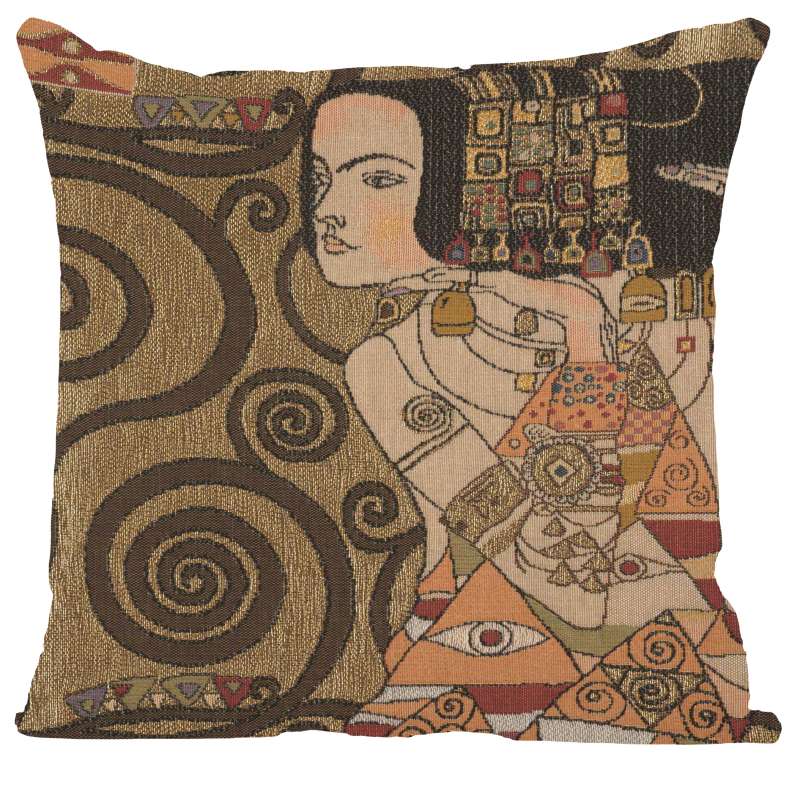 Klimt Or - L'Attente Decorative Tapestry Pillow