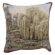 Bridge Monet's Garden  Decorative Tapestry Pillow
