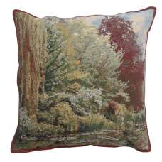 Trees Monet's Garden Decorative Tapestry Pillow