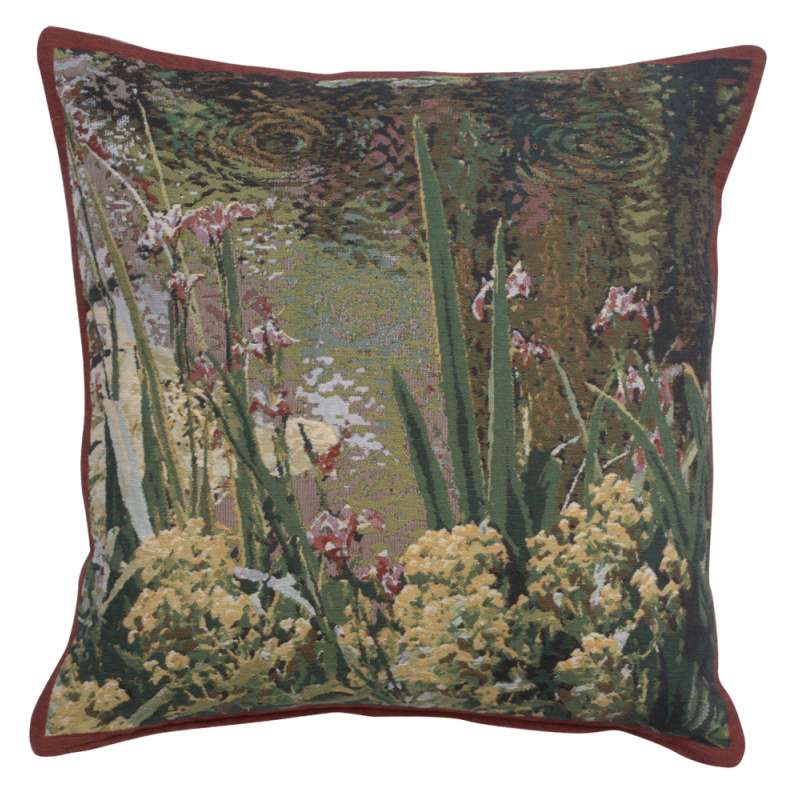 Lively Water Monet's Garden Decorative Tapestry Pillow