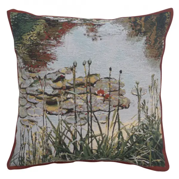 Waterlily Monet's Garden Belgian Couch Pillow