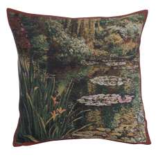 Greenery Monet's Garden  Belgian Tapestry Cushion