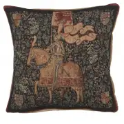 The Knight Cushion - 19 in. x 19 in. Wool/cotton/others by Charlotte Home Furnishings