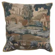 Paysage Flamand Moulin 1 Belgian Tapestry Cushion