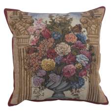 Floral in Arch Decorative Tapestry Pillow