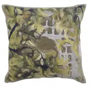 Jardin Tree Belgian Tapestry Cushion - 17 in. x 17 in. Cotton by Charlotte Home Furnishings