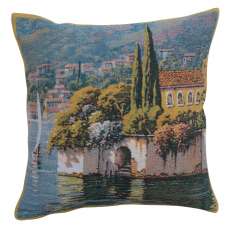 Varenna Reflections Village Left Decorative Tapestry Pillow