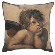 Angels by Raffael left Belgian Tapestry Cushion