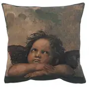 Angels by Raffael right Belgian Tapestry Cushion