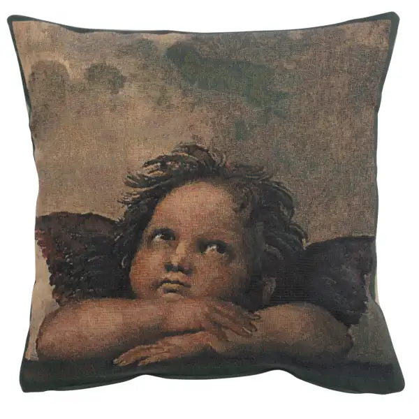 Angels By Raffael Right Belgian Tapestry Cushion - 17 in. x 17 in. Cotton by Raphael