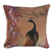 Peacock 1 Belgian Tapestry Cushion