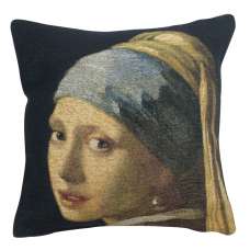 Girl with Pearl Earring I Decorative Tapestry Pillow