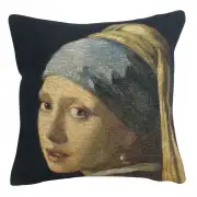 Girl with Pearl Earring I Belgian Tapestry Cushion