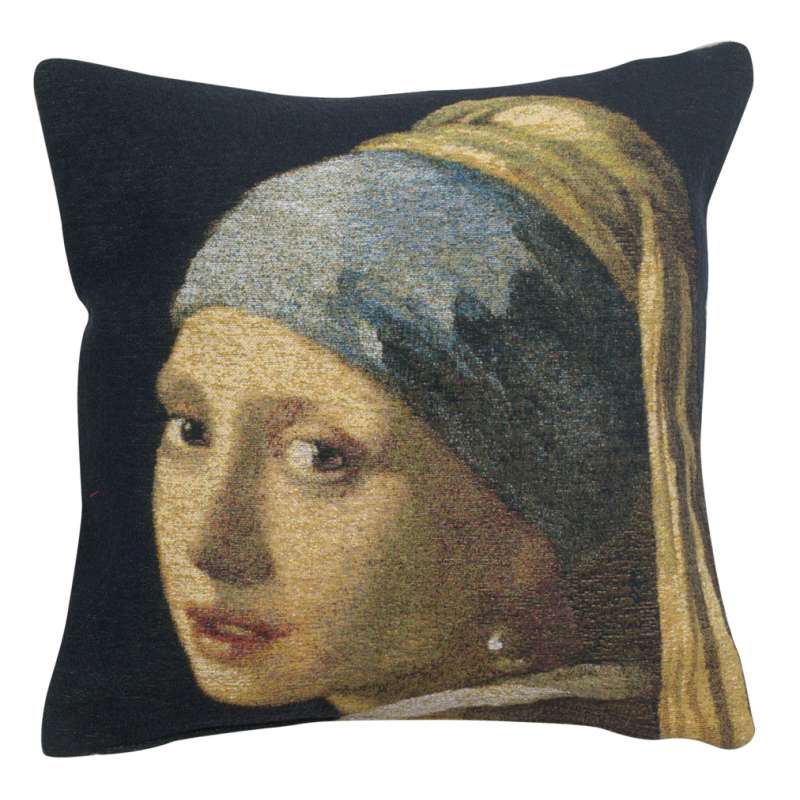 Girl with Pearl Earring I Belgian Tapestry Cushion