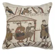 Banquet Feast Belgian Tapestry Cushion - 17 in. x 17 in. Cotton by Charlotte Home Furnishings