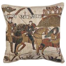 Mont St Michel I Decorative Tapestry Pillow