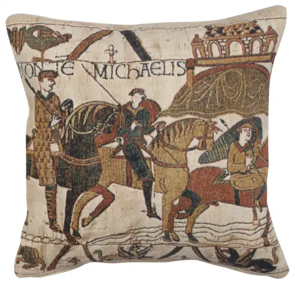 Charlotte Home Furnishing Inc. Belgium Cushion Cover - 17 in. x 17 in. | Mont St Michel 1